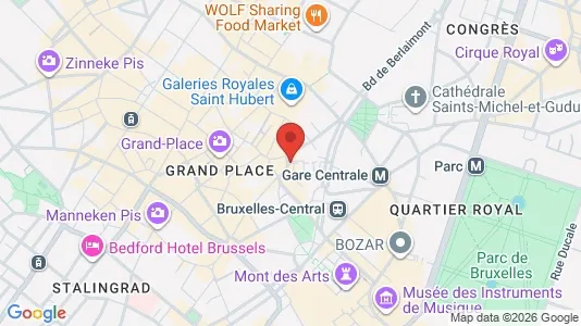 Apartments for rent i Stad Brussel - kort over placeringen