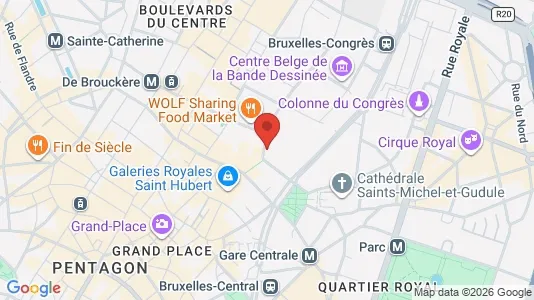 Apartments for rent i Stad Brussel - kort over placeringen