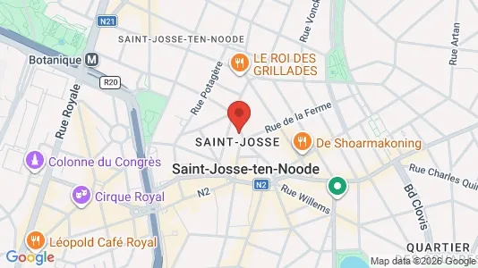 Apartments for rent i Brussels Sint-Joost-ten-Node - kort over placeringen