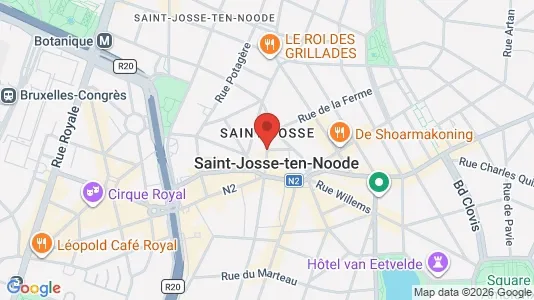 Apartments for rent i Brussels Sint-Joost-ten-Node - kort over placeringen