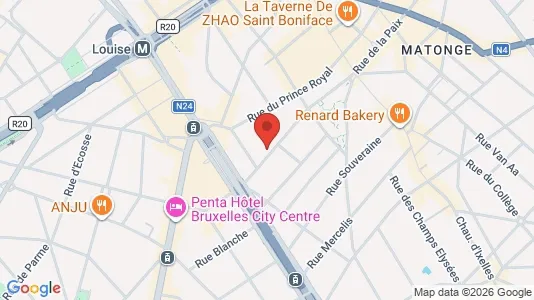 Apartments for rent i Brussels Elsene - kort over placeringen