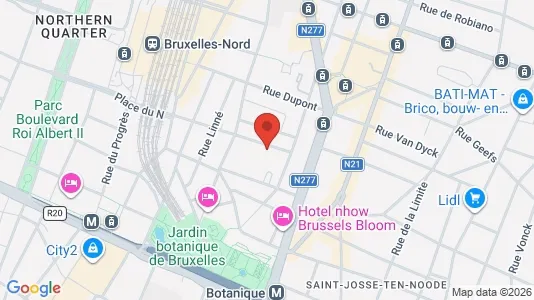 Apartments for rent i Brussels Sint-Joost-ten-Node - kort over placeringen