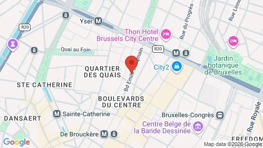 Apartments for rent i Stad Brussel - kort over placeringen
