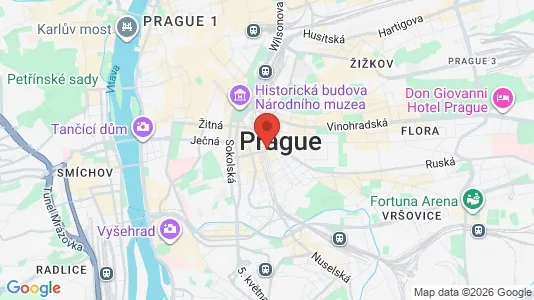 Apartments for rent i Prague 2 - kort over placeringen