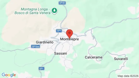 Apartments for rent i Montelepre - kort over placeringen