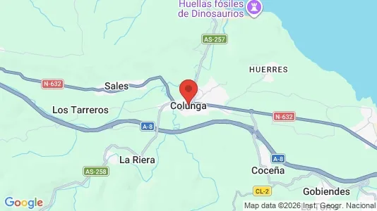 Apartments for rent i Colunga - kort over placeringen