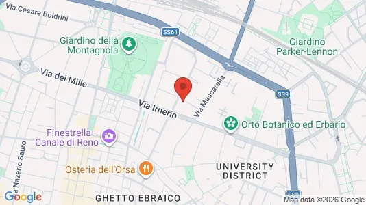 Apartments for rent i Bologna - kort over placeringen