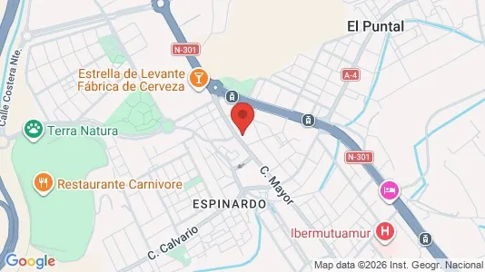 Apartments for rent i Murcia - kort over placeringen