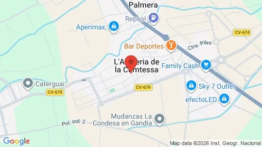 Apartments for rent i L'Alqueria de la Comtessa - kort over placeringen