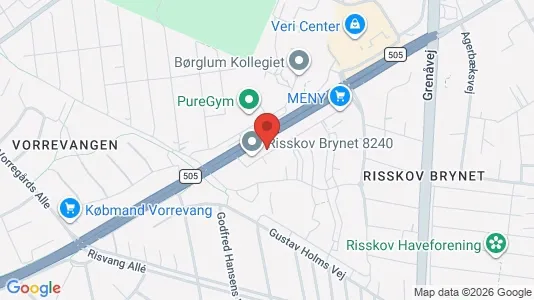 Apartments for rent i Risskov - kort over placeringen