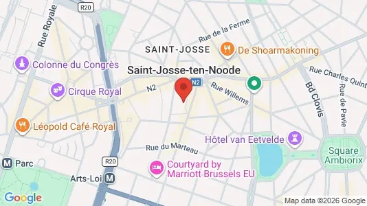 Apartments for rent i Brussels Sint-Joost-ten-Node - kort over placeringen