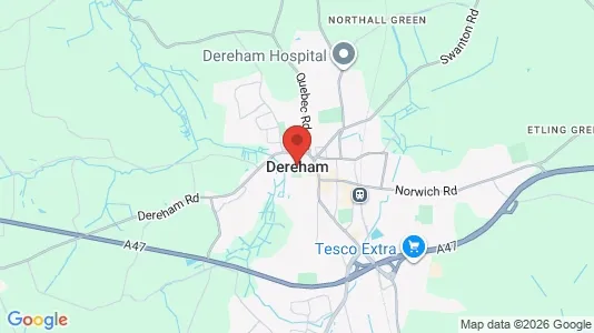 Apartments for rent i Dereham - Norfolk - kort over placeringen