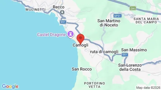 Apartments for rent i Camogli - kort over placeringen