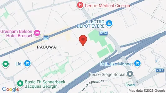 Apartments for rent i Brussels Evere - kort over placeringen