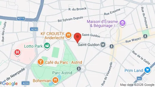 Apartments for rent i Brussels Anderlecht - kort over placeringen