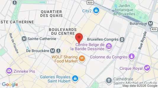 Apartments for rent i Stad Brussel - kort over placeringen