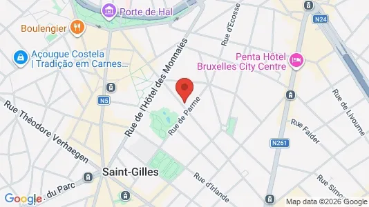 Apartments for rent i Brussels Sint-Gillis - kort over placeringen