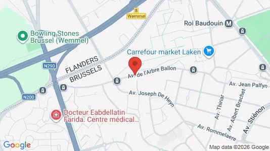 Apartments for rent i Brussels Jette - kort over placeringen