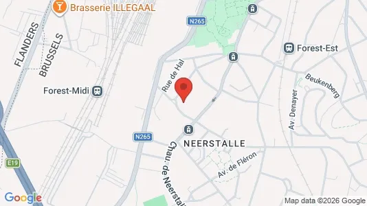 Apartments for rent i Brussels Vorst - kort over placeringen