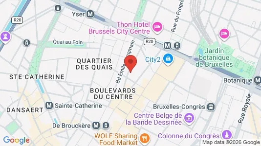 Apartments for rent i Stad Brussel - kort over placeringen