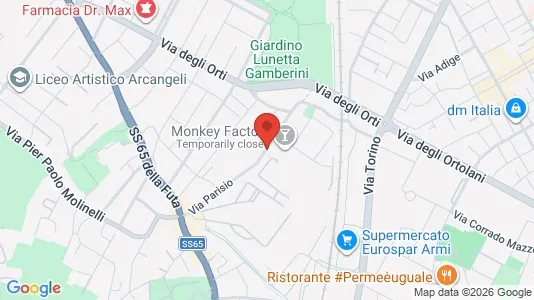 Rooms for rent i Bologna - kort over placeringen
