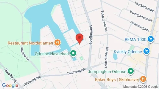 Apartments for rent i Odense C - kort over placeringen