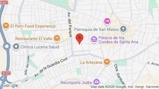 Apartments for rent i Lucena - kort over placeringen