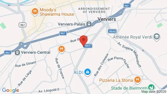 Apartments for rent i Verviers - kort over placeringen