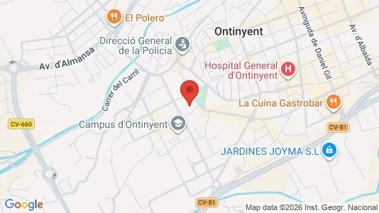 Apartments for rent i Ontinyent - kort over placeringen