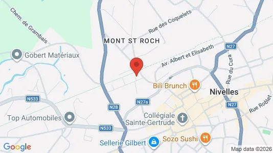 Apartments for rent i Nijvel - kort over placeringen