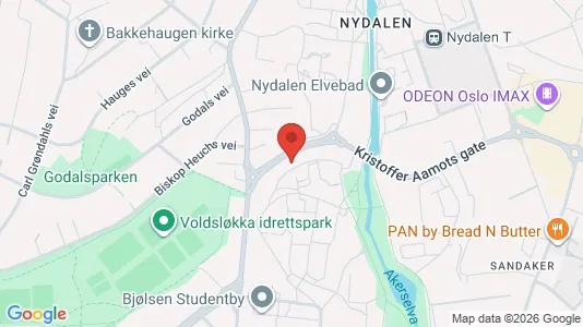 Rooms for rent i Oslo Sagene - kort over placeringen