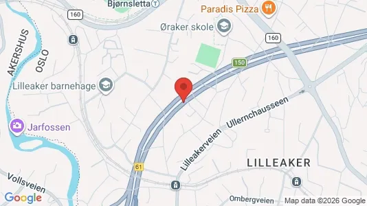 Rooms for rent i Oslo Ullern - kort over placeringen