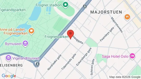 Rooms for rent i Oslo Frogner - kort over placeringen