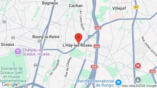 Houses for rent i L'Haÿ-les-Roses - kort over placeringen