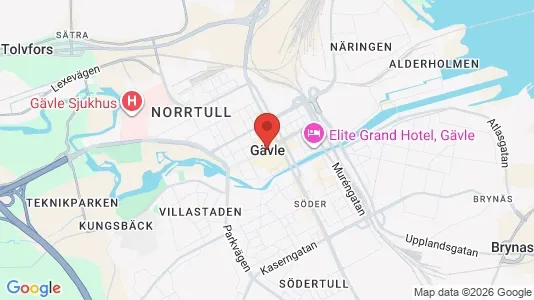Apartments for rent i Gävle - kort over placeringen
