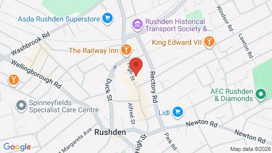Apartments for rent i Rushden - Northamptonshire - kort over placeringen