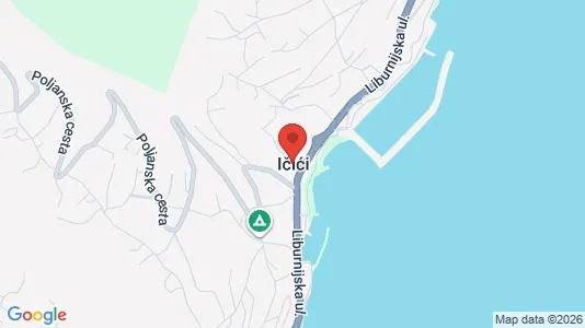 Apartments for rent i Opatija - kort over placeringen