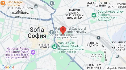 Apartments for rent i Sofia Oborishte - kort over placeringen