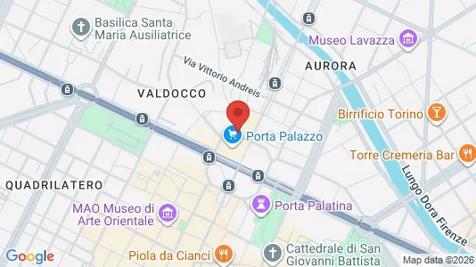 Apartments for rent i Turin - kort over placeringen