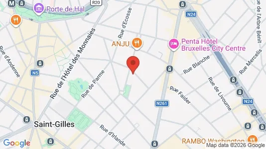 Apartments for rent i Brussels Sint-Gillis - kort over placeringen