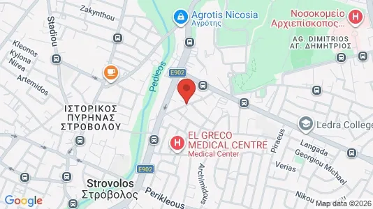 Apartments for rent i Nicosia Strovolos - kort over placeringen