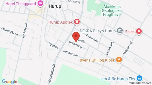 Apartments for rent i Hurup Thy - kort over placeringen