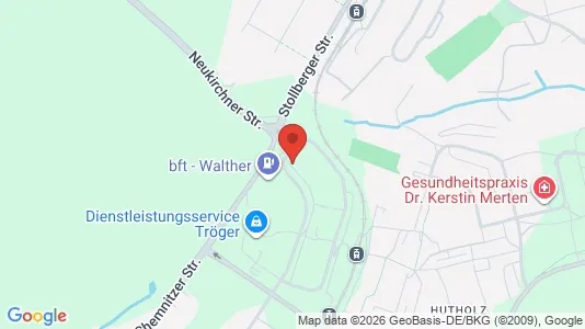 Apartments for rent i Chemnitz - kort over placeringen
