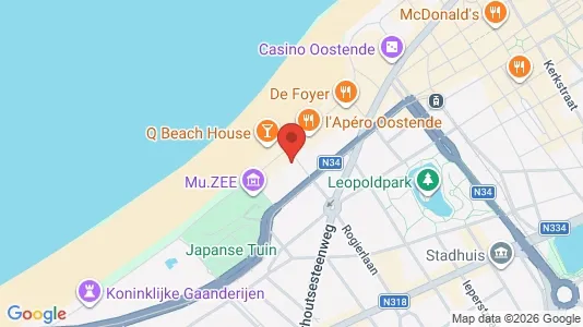 Apartments for rent i Oostende - kort over placeringen