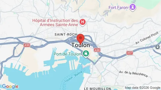 Houses for rent i Toulon - kort over placeringen