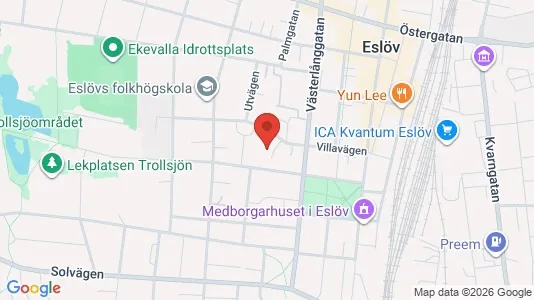 Apartments for rent i Eslöv - kort over placeringen