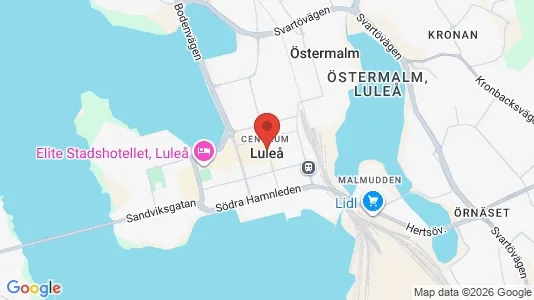 Rooms for rent i Luleå - kort over placeringen