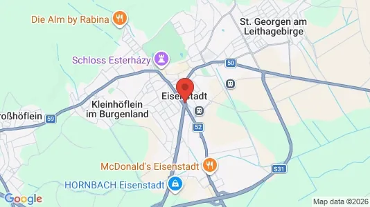 Apartments for rent i Eisenstadt - kort over placeringen