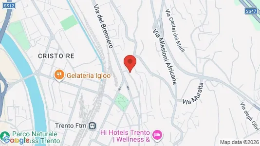 Rooms for rent i Trento - kort over placeringen