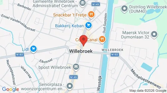 Apartments for rent i Willebroek - kort over placeringen